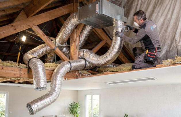 Installation d’une climatisation gainable dans les combles