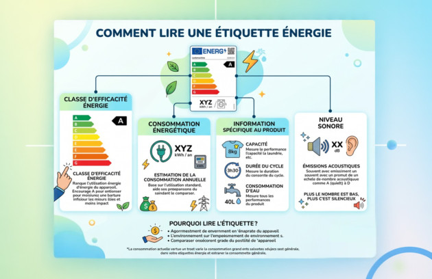 Guide pour comprendre les informations d’une étiquette énergie