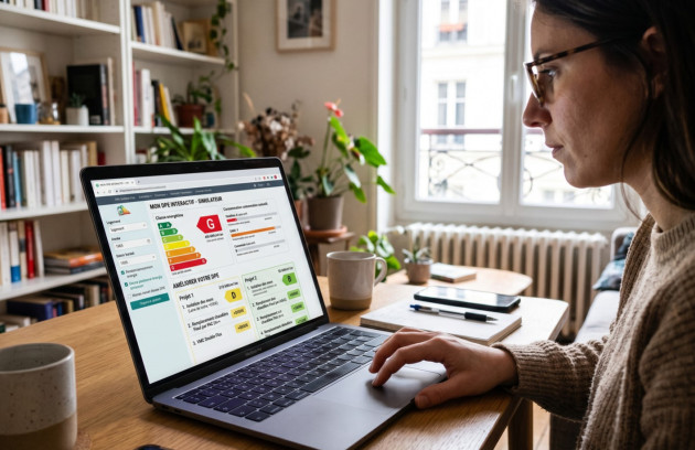 Simulation du DPE d’un logement sur ordinateur
