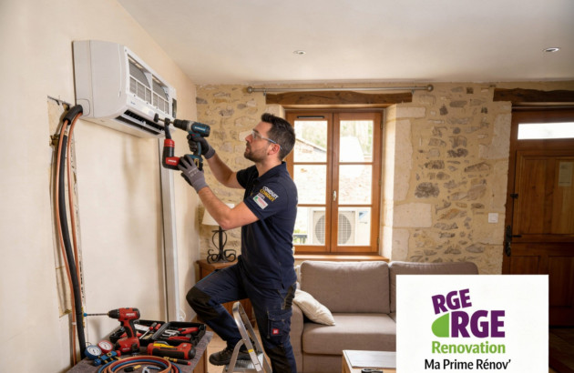 Installation d’une climatisation réversible par un artisan RGE