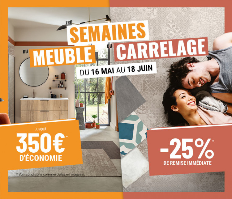 Visuel commercial semaines carrelage et meuble