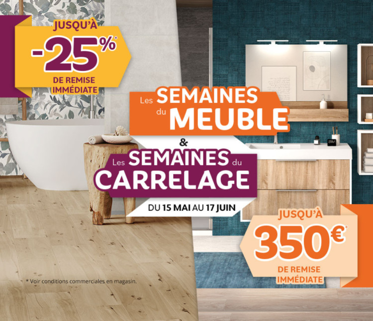 Les semaines du meuble et du carrelage chez Espace Aubade