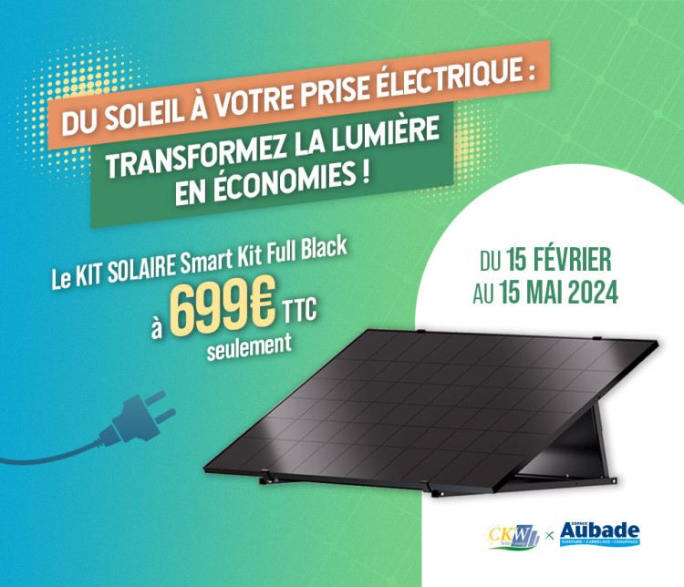 kit solaire complet Smart Kit Full Black 400W de CKW Solar,