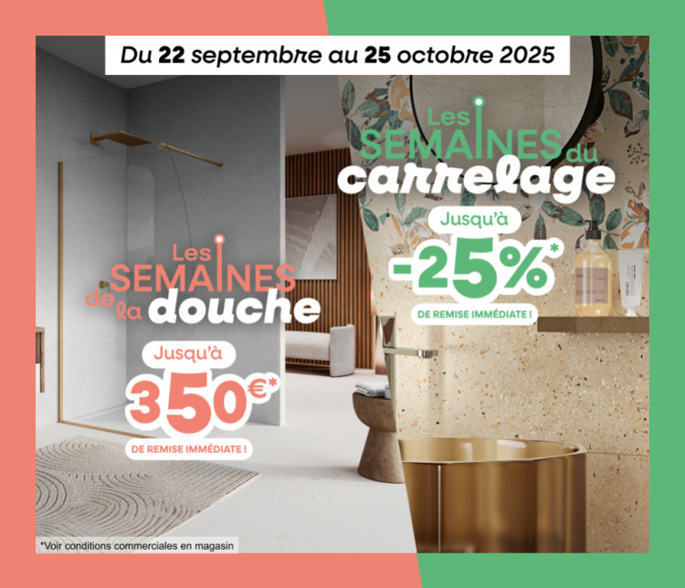 Présentation les semaines du carrelage et de la douche 2025 Espace Aubade