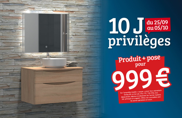 visuel commercial mettant en avant un meuble de salle de bains