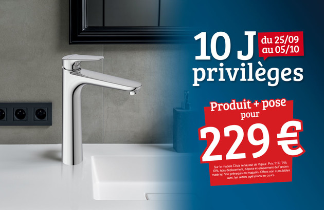 visuel commercial mettant en avant une robinetterie