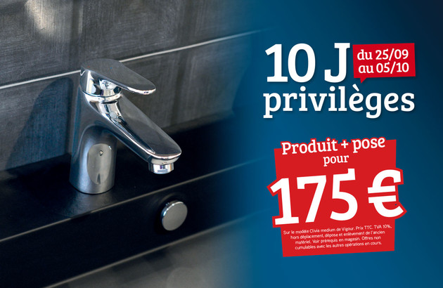 visuel commercial mettant en avant une robinetterie