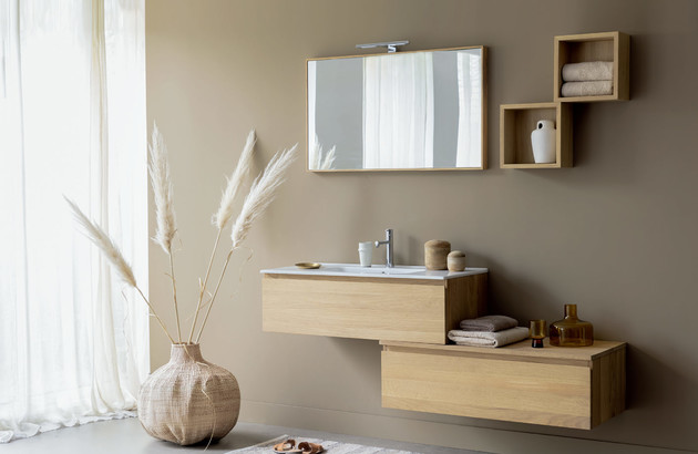 meuble salle de bains en bois massif