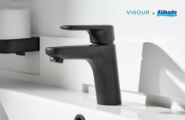 Mitigeur pour lavabo Derby Style Vigour en noir mat