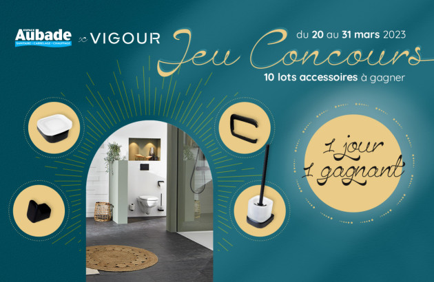 Jeu concours Espace Aubade x Vigour pack accessoires WC