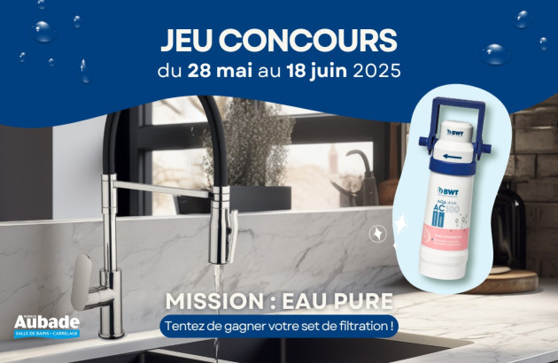 Présentation jeu concours Eau pure Espace Aubade