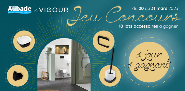 Jeu Concours Espace Aubade x Vigour pack accessoires WC