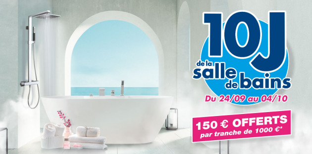 salle de bains avec vue sur la mer