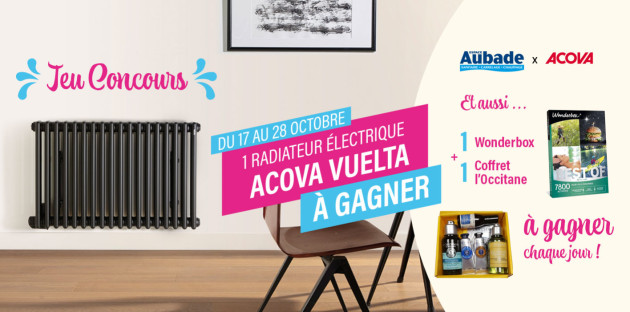 Jeu Concours Espace Aubade x Acova : Radiateur électrique Vuelta