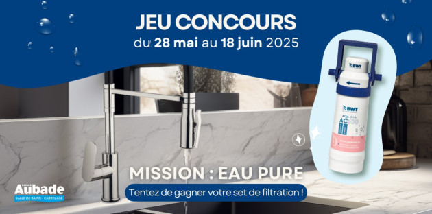 Présentation jeu concours Eau pure Espace Aubade