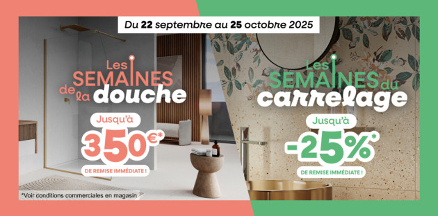 Présentation les semaines du carrelage et de la douche 2025 Espace Aubade