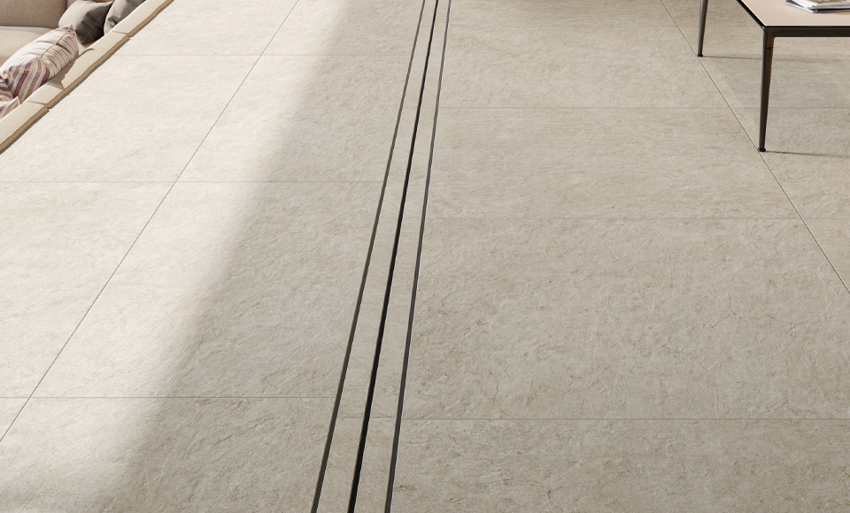 Carrelage Annapurna par Sélection Audabe format 100 x 100 cm en coloris Taupe