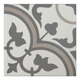 Décor Bati-Orient Inspiration Ciment Blanc Cassé, Gris Foncé, Gris Clair