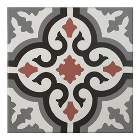 Décor Bati-Orient Inspiration Ciment Blanc, Gris Foncé, Anthracite, Rouge