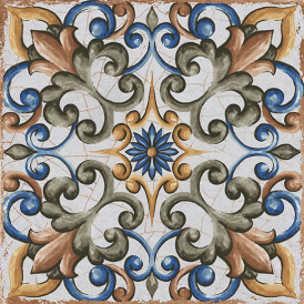Décor Ermes Aurelia Cotto Vietrese 2