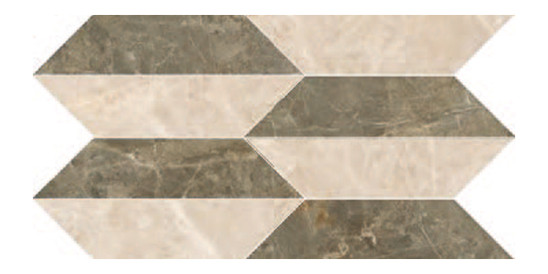 Décor Suveya par La Fenice en coloris Meraky mix Emperador Breccia