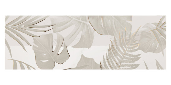 Décor Baranello Wall par Tau Ceramica en coloris DC Shiny White (2 pièces)