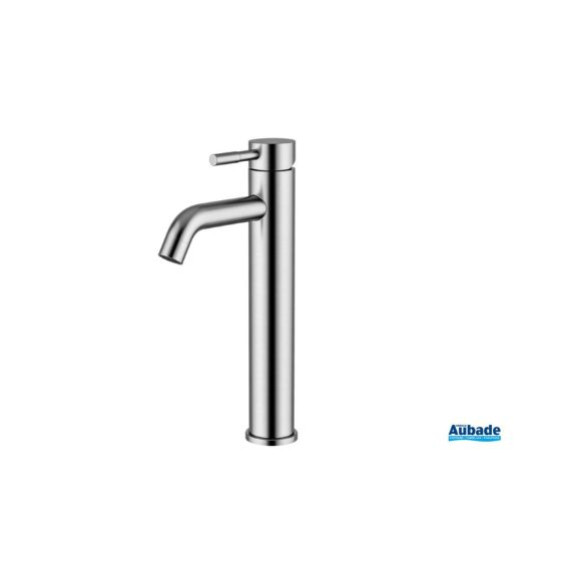 robinetterie lavabo aubade creation inox line rehausse inox brosse