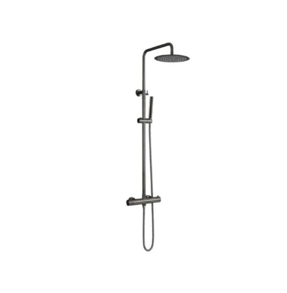 Inox Line - Colonne de douche thermostatique gun metal brossé pvd