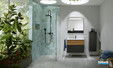 Meuble de salle de bains Fiumo  tectona decor cannelle de Burgbad