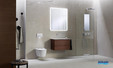 Zoom meuble de salle de bains Geberit One finition placage bois véritable noyer américain de Geberit