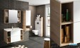 Meuble Open pour salle de bains corps de meuble coloris messina et façade blanc brillant par Ambiance bain