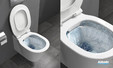 Pack WC suspendu sans bride avec abattant ultra fin frein de chute Amazi élaboré par la marque Ideal Standard