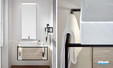 Meubles de salle de bains Junit finition beige de la marque Burgbad 