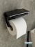 Dérouleur à papier WC avec tablette Derby Style<sup>2</sup> Noir mat de Vigour