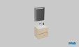 Meuble de salle de bains Elyps 2 d'Ambiance Bain, largeur 60 cm, coloris iroko