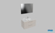 Meuble de salle de bains Vita d'Ambiance Bain, largeur 100 cm, coloris cashmere