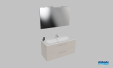 Meuble de salle de bains Vita d'Ambiance Bain, largeur 120 cm, coloris cashmere