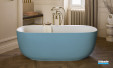 Baignoire îlot Bastille de Jacob Delafon coloris Aigue marine