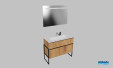 Meuble de salle de bains Groove de Burgbad, largeur 100 cm, coloris chêne naturel