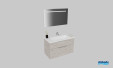 Meuble de salle de bains Passion de Burgbad, largeur 103 cm, coloris chêne argenté