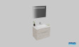 Meuble de salle de bains Passion de Burgbad, largeur 83 cm, coloris chêne argenté
