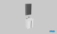 Meuble de salle de bains Easy de Cedam, largeur 50 cm, coloris blanc brillant