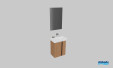 Meuble de salle de bains Easy de Cedam, largeur 50 cm, coloris noyer lincoln