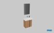 Meuble de salle de bains Easy de Cedam, largeur 60 cm, coloris noyer lincoln