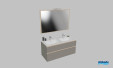 Meuble de salle de bains Bella vista de Decotec, largeur 120 cm, coloris taupe mat