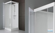 Cabine de douche intégrale Leda 80 x 80 cm en verre