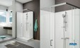 Cabine de douche intégrale Moorea avec porte coulissante version Confort de la marque Hoesch by Leda