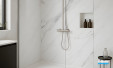 Panneaux muraux Deco douche finition marbre blanc