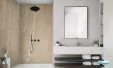 Panneaux muraux Deco douche finition marbre latte