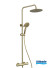 Colonne de douche thermostatique Inox Line finition PVD Or brossé de Aubade Création